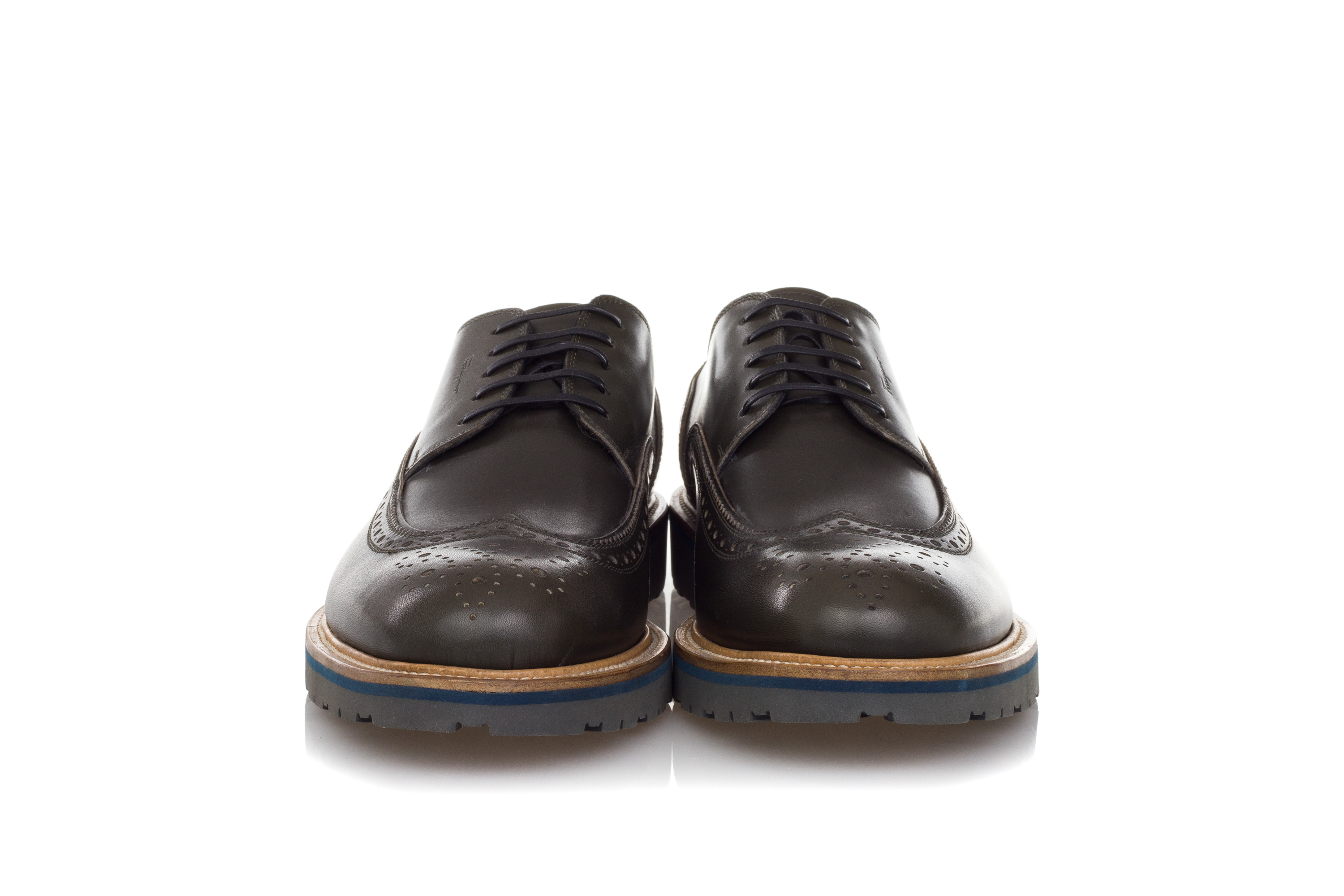 SALVATORE FERRAGAMO Mens Shoes LaceUp Derby FUERTE Dark