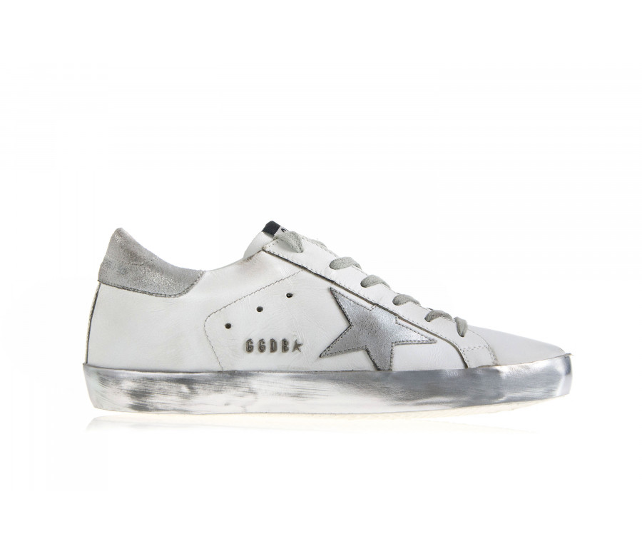 Sneakers "Superstar" In Pelle E Stella Argento