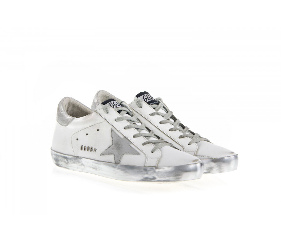 Sneakers "Superstar" In Pelle E Stella Argento