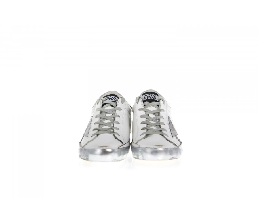 Sneakers "Superstar" In Pelle E Stella Argento