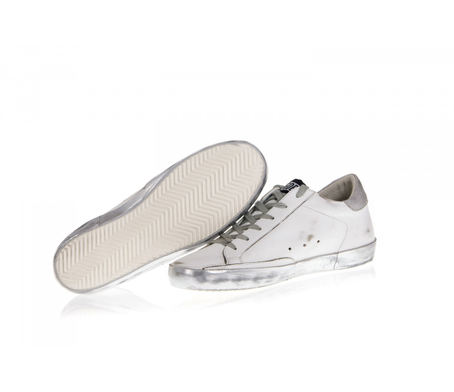 Sneakers "Superstar" In Pelle E Stella Argento