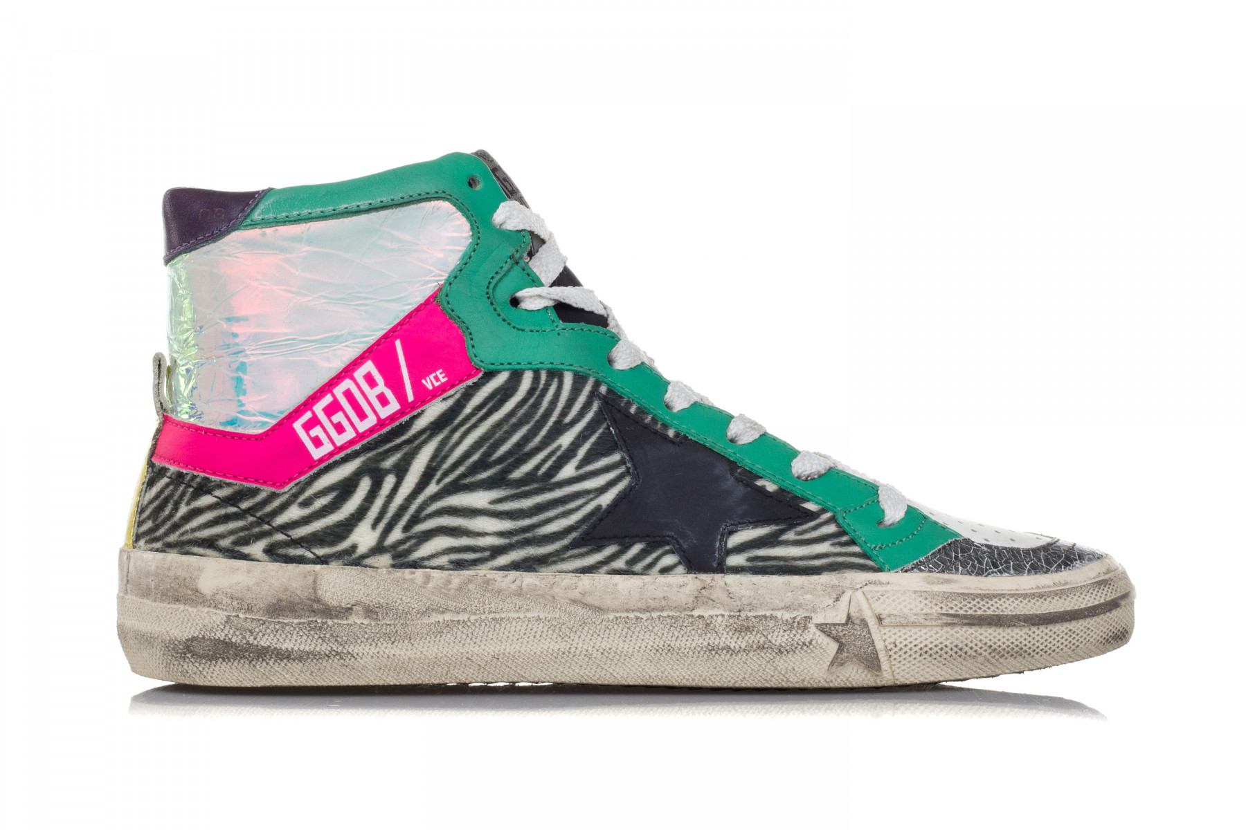 2.12 Zebra Printed Pony Hair Sneakers