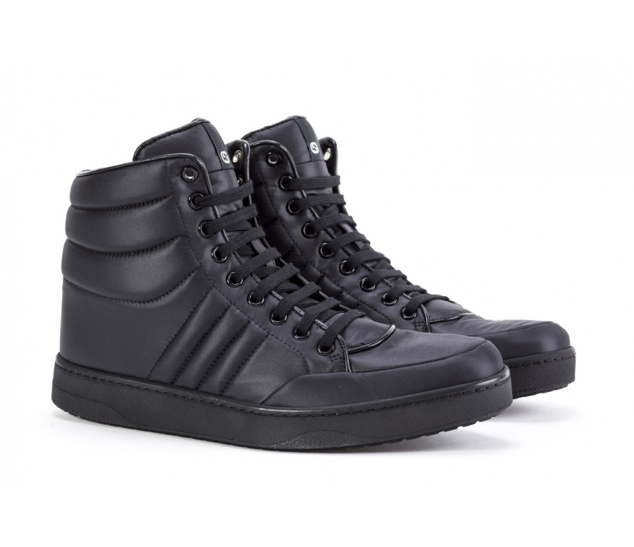 Technical fabric high-top sneakers