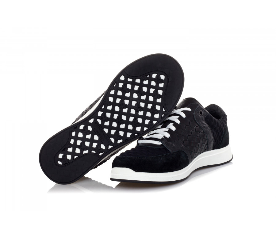 'Ayr' Intrecciato Leather Sneakers