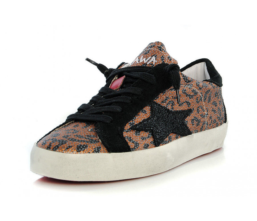 "low 209" leopard printed leather sneakers