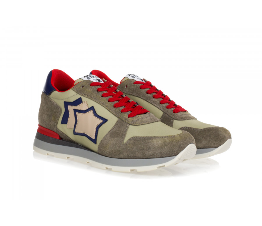 'Sirius' Suede & Technical Fabric Sneakers