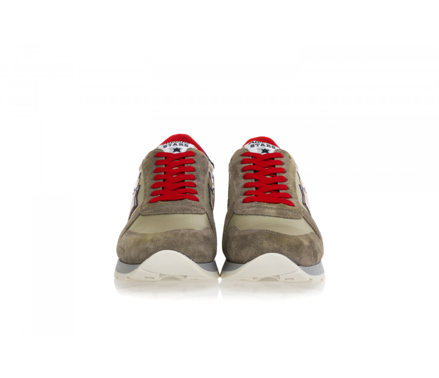'Sirius' Suede & Technical Fabric Sneakers