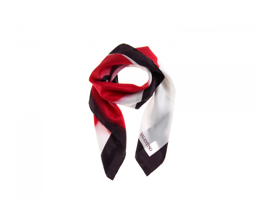 'L'Amour' Print Silk Twill Scarf
