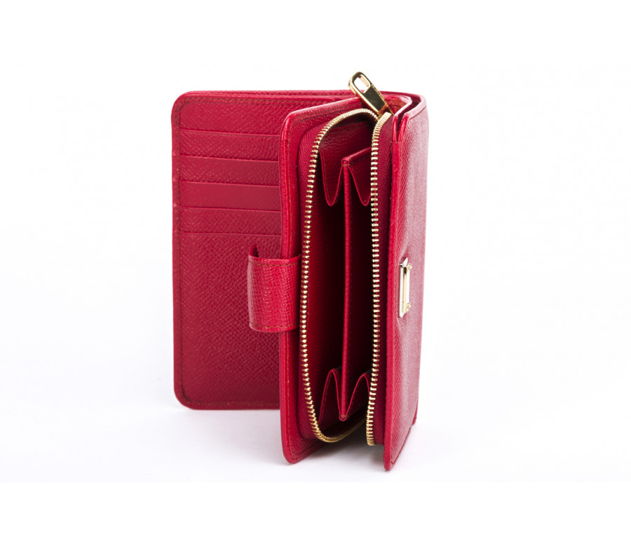 "dauphine" leather zippered wallet
