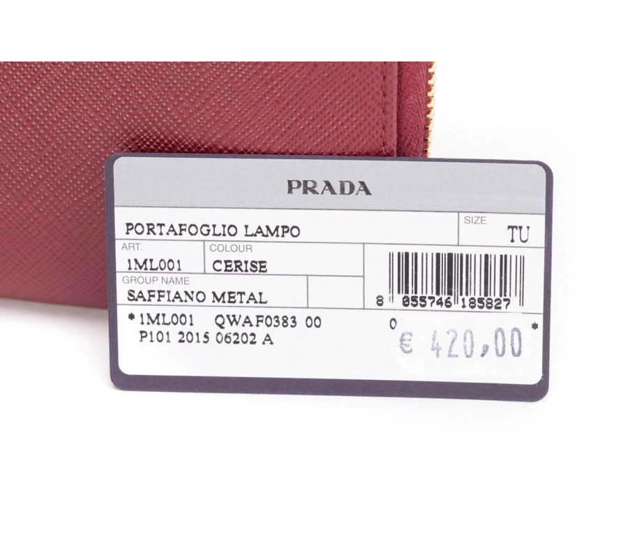  "saffiano" leather bifold zip wallet