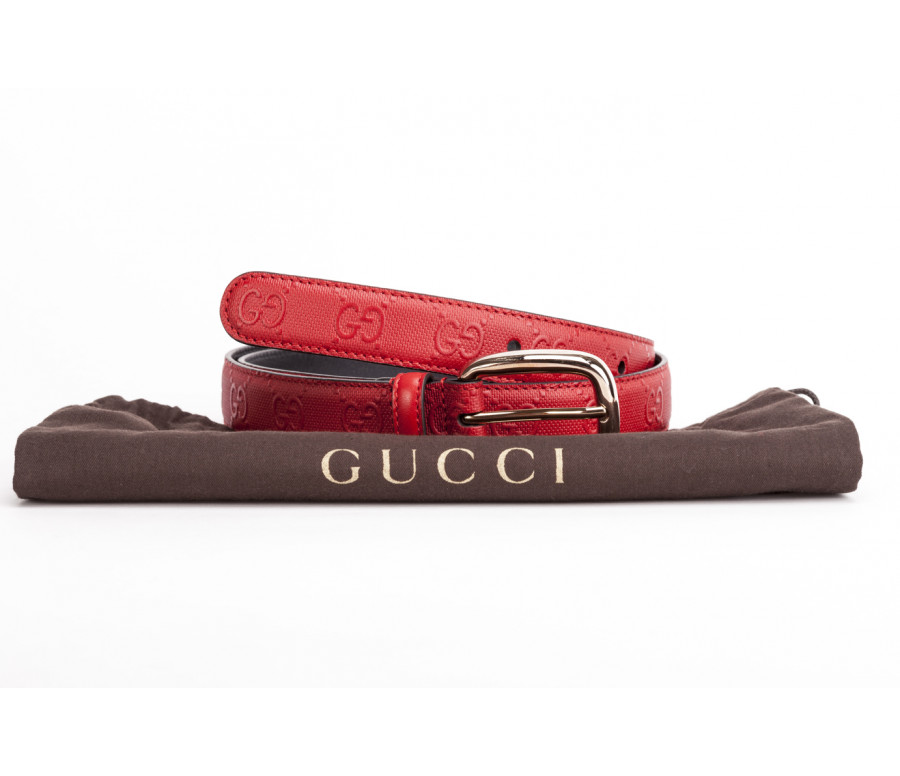 "gg" signature leather belt