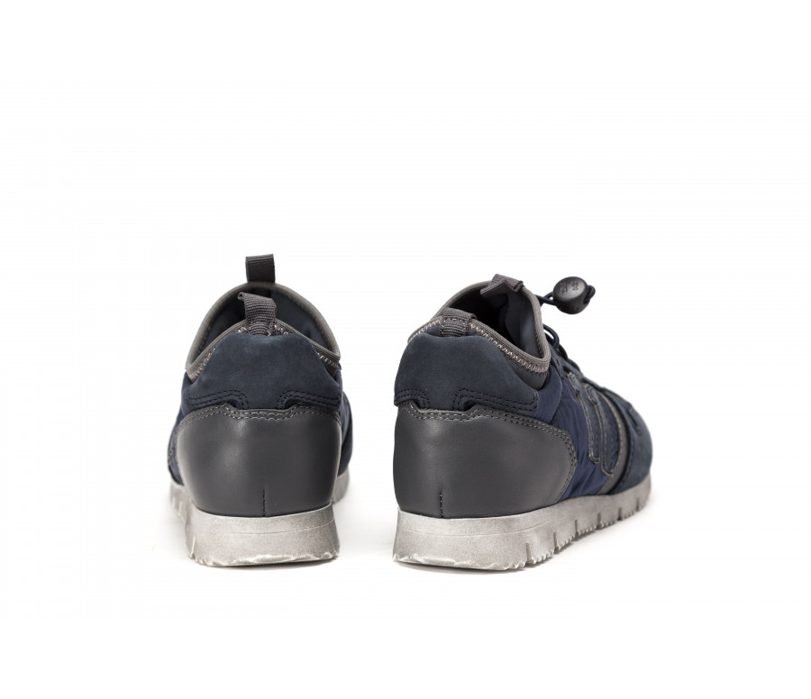 "number low i72" leather & fabric sneakers