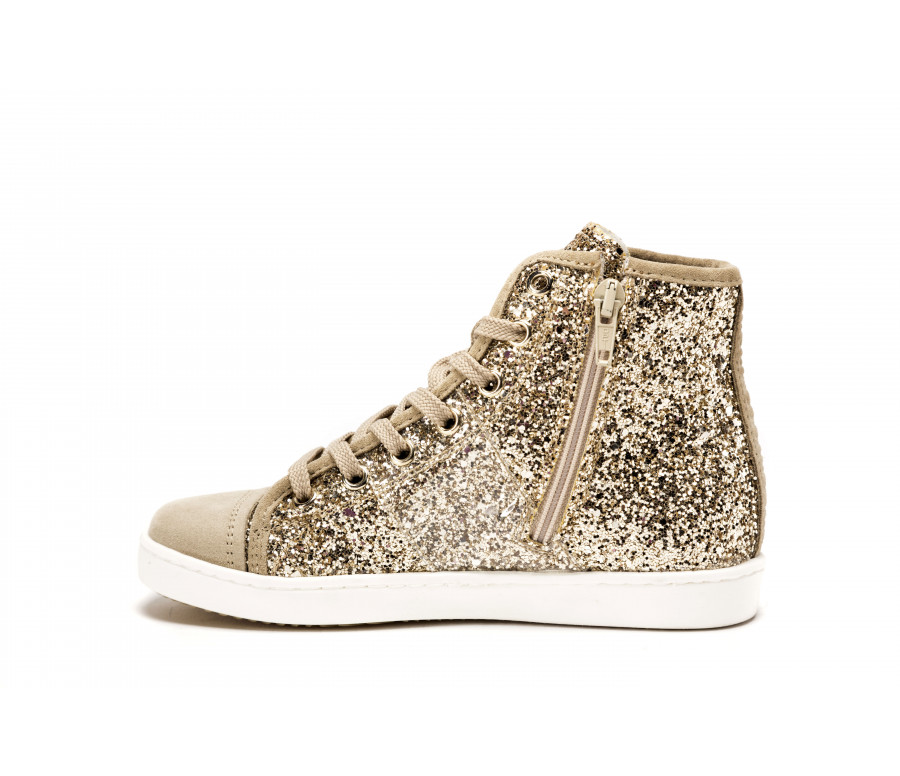 "web mid i38" glittered high-top sneakers