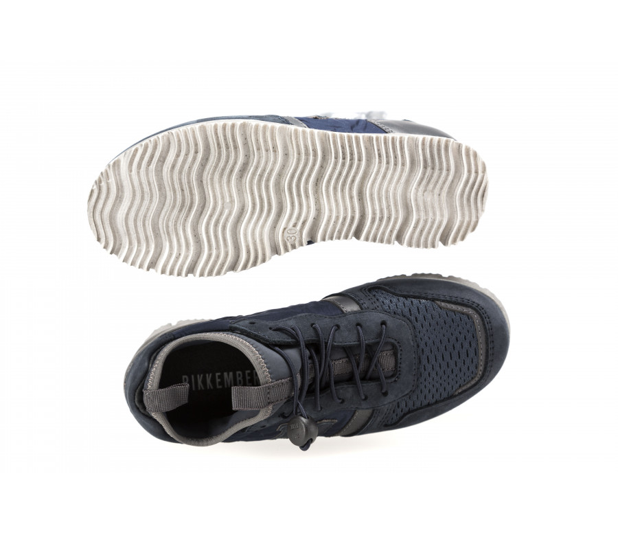 "number low i72" leather & fabric sneakers