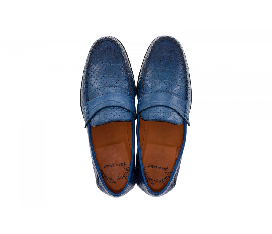 Handmade Perforated Leather Loafers