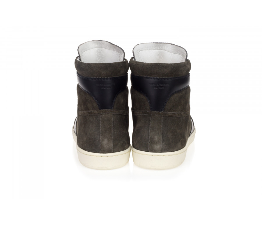'Sl/10h Signature Court Classic' Hi-Top Suede & Leather Sneakers