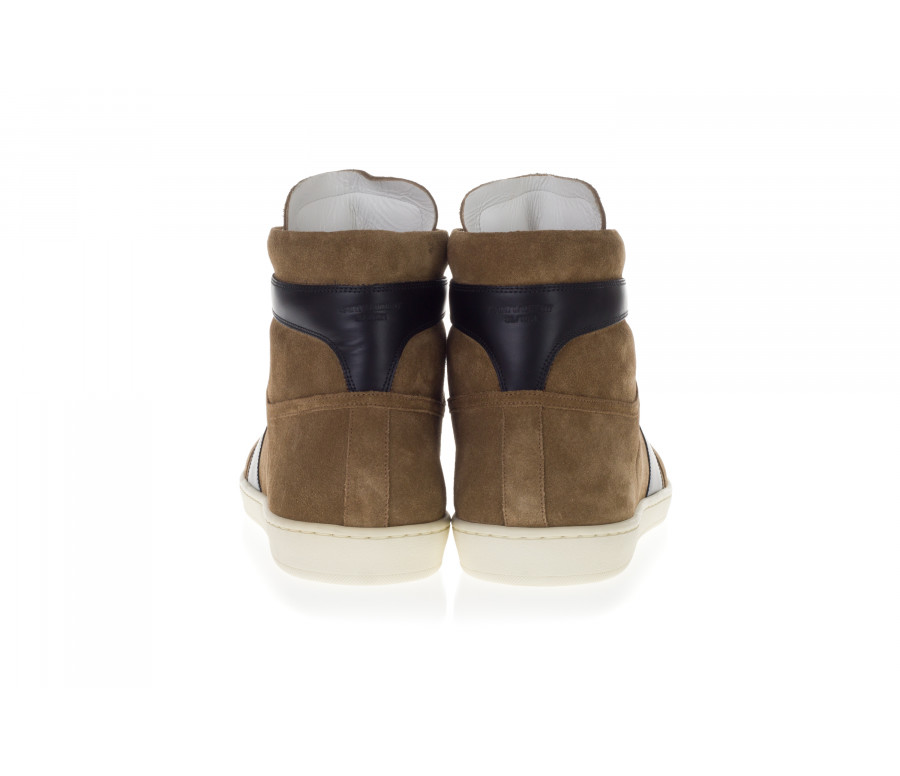 'Sl/10h Signature Court Classic' Hi-Top Suede & Leather Sneakers