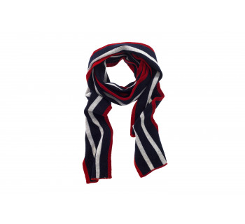 Striped Wool Blend Scarf