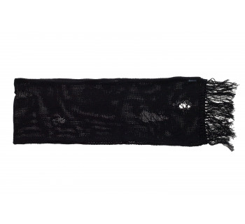 Destroyed Cotton Blend Knit Scarf