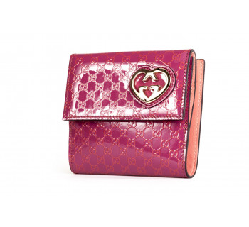 "guccissima" patent leather wallet