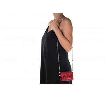 Matelassé Leather Mini Shoulder Bag