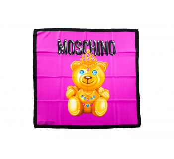 Silk neckerchief with 'Crowned Teddy' pattern