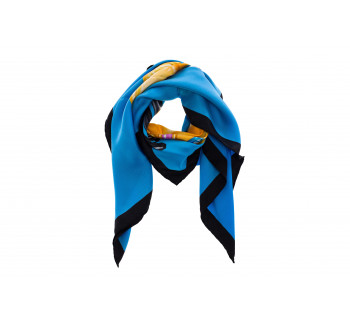 Silk neckerchief with 'Crowned Teddy' pattern