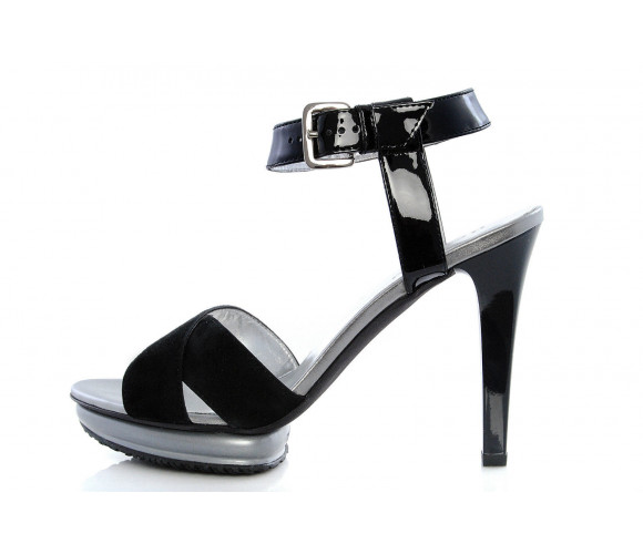 "h226" suede & leather platform sandals