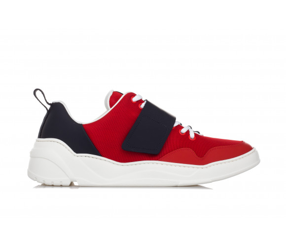 Canvas & Matt Leather Sneakers