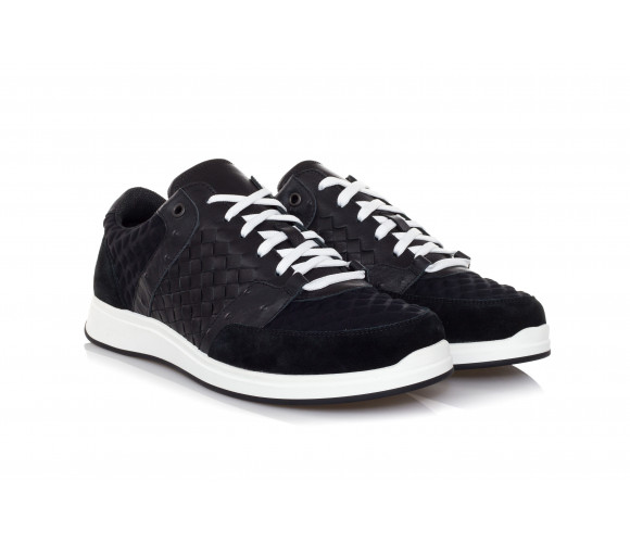 'Ayr' Intrecciato Leather Sneakers