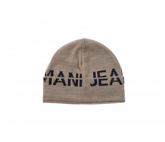 Logo Knit Wool Blend Beanie Hat