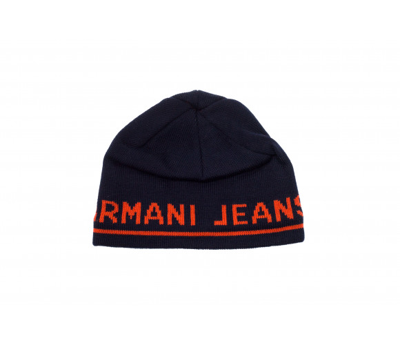 Logo Knit Wool Blend Beanie Hat