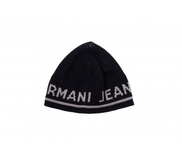 Logo Knit Wool Blend Beanie Hat