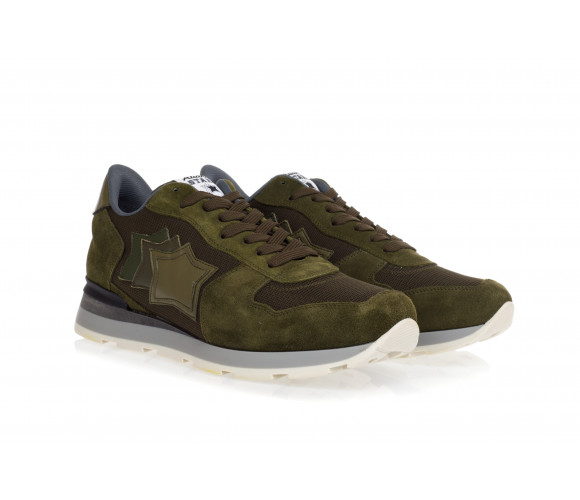 'Antares' Suede & Technical Fabric Sneakers
