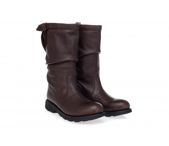 '254 Mid Boot' Vintage Leather Bikers