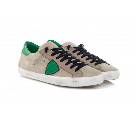 'Paris' Suede And Leather Sneakers