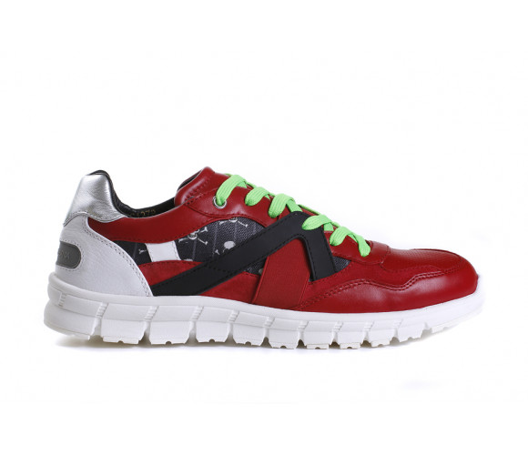 "new jamaica" leather & fabric sneakers