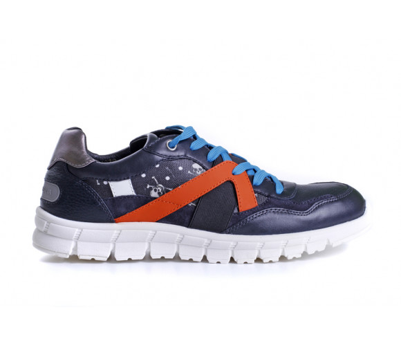 "new jamaica" leather & fabric sneakers