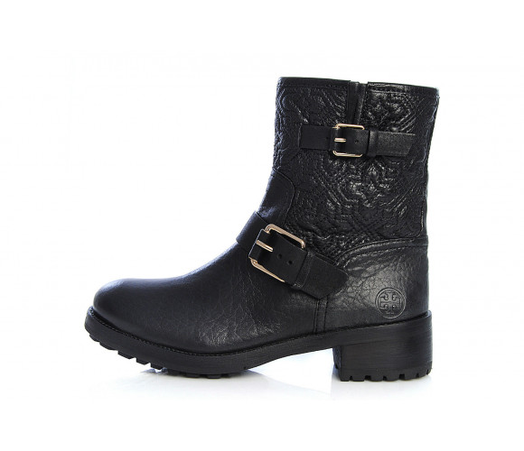 "chrystie" quilted leather biker boots
