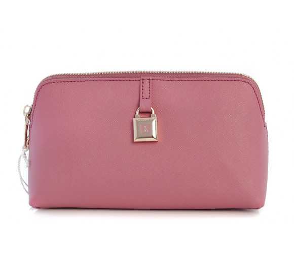 Leather cosmetic bag