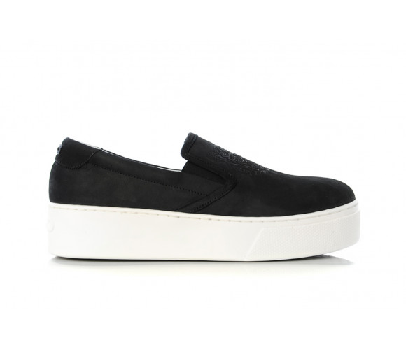 "tiger" suede slip-on sneakers