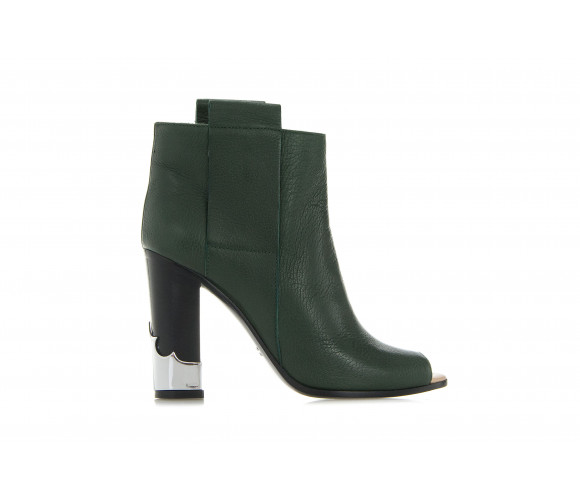 "nui" leather peep-toe ankle boots