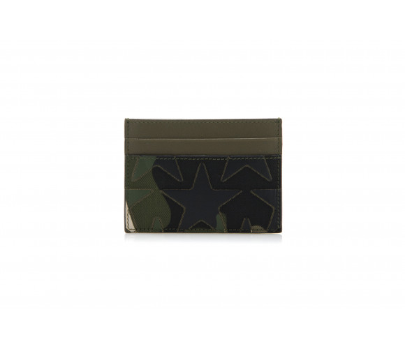 'Camustars' Leather & Canvas Card Holder
