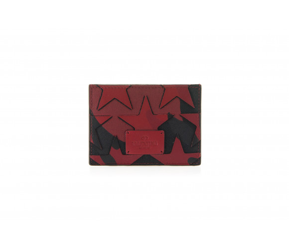 'Camustars' Leather & Canvas Card Holder