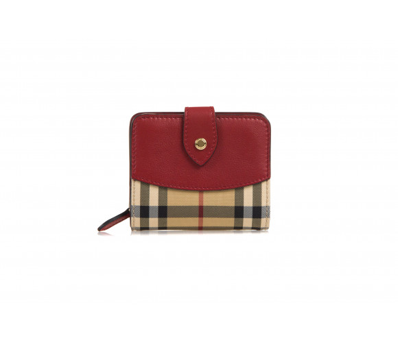 'Finsbury' Horseferry Check & Leather Bi-Fold Wallet