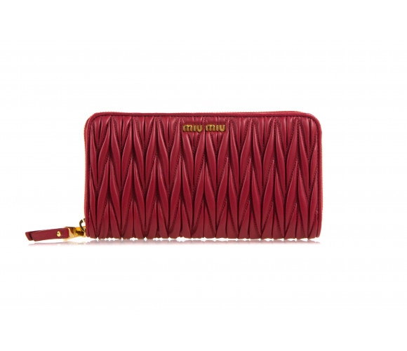 Matelassé Nappa Leather Rectangular Wallet