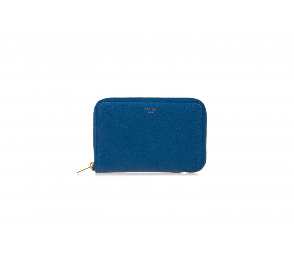 Drummed Leather Medium Zip-Around Wallet