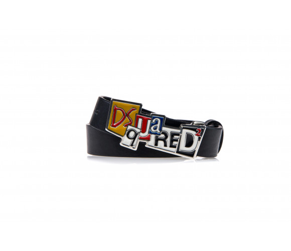 Logo Buckle Leather Belt