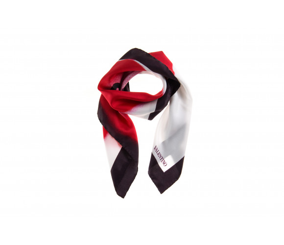 'L'Amour' Print Silk Twill Scarf