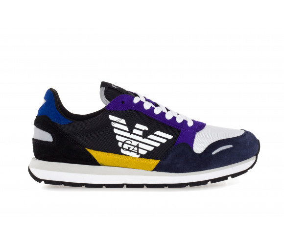 Technical Fabric And Suede Sneakers